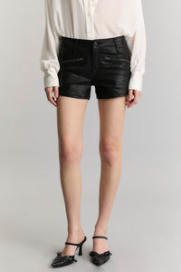 Short Zipper Luxury Black