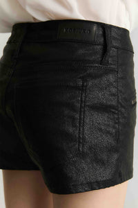 Short Zipper Luxury Black